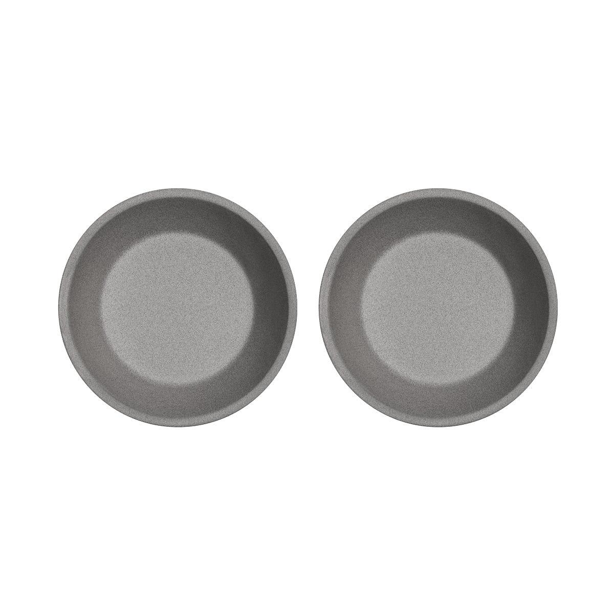 2x Yuka Teller Tief Stein Grau 0