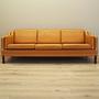 Sofa Leder Orange 1970er Jahre 1