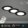 3x LED-Einbauleuchte Fungo Schwarz 4