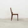 4x Vintage Stuhl Teakholz Textil Beige 1970er Jahre 6