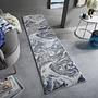 Marbled Runner Navy Blue 80 x 300 cm 0