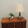 Vintage Table Lamp Ceramic Textile Beige 1960s 2