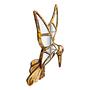 Hummingbird Wall Decoration Mirror Gold Glass Stone 0