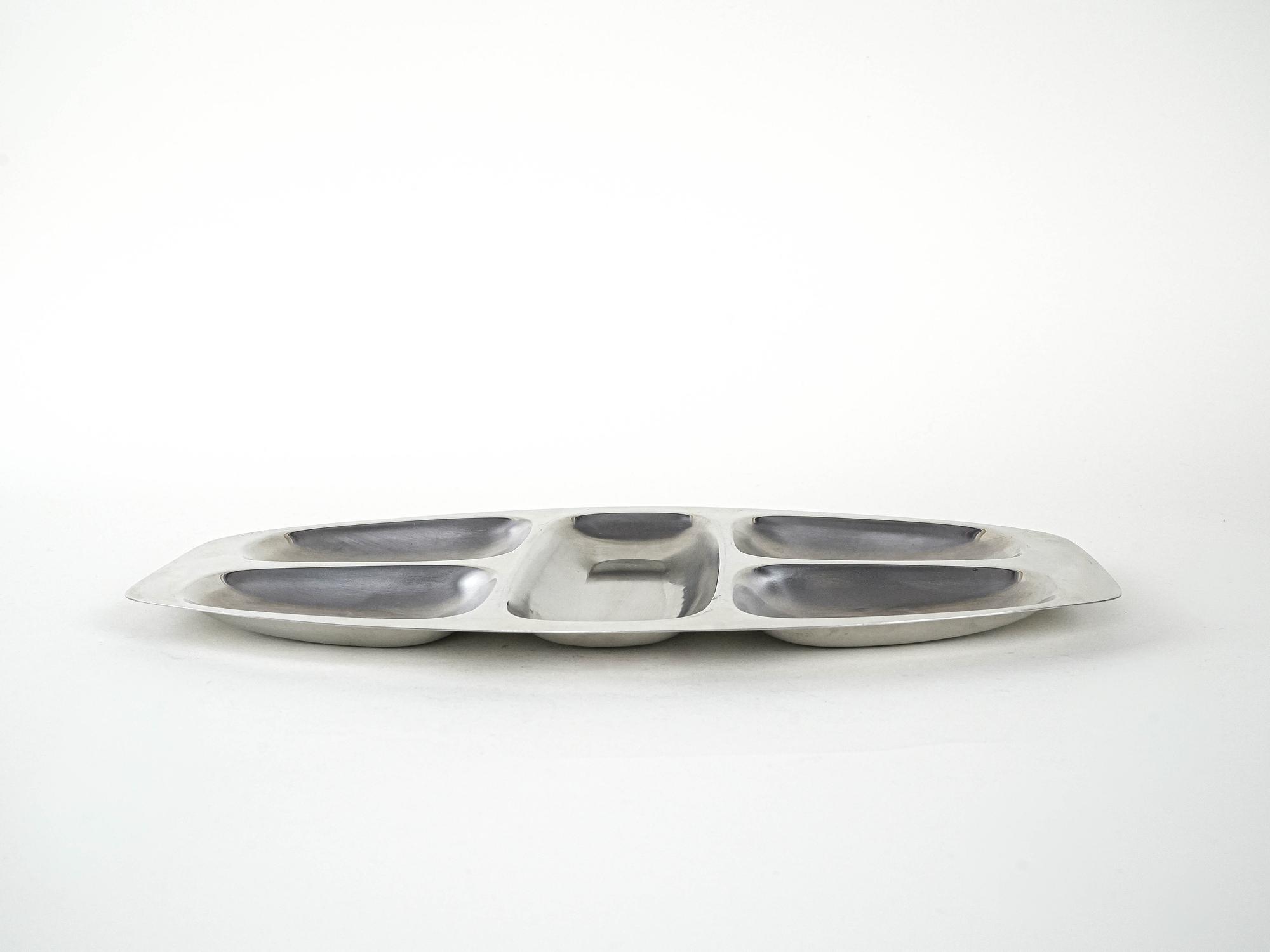 Vorspeisen Servierplatte Silber 1