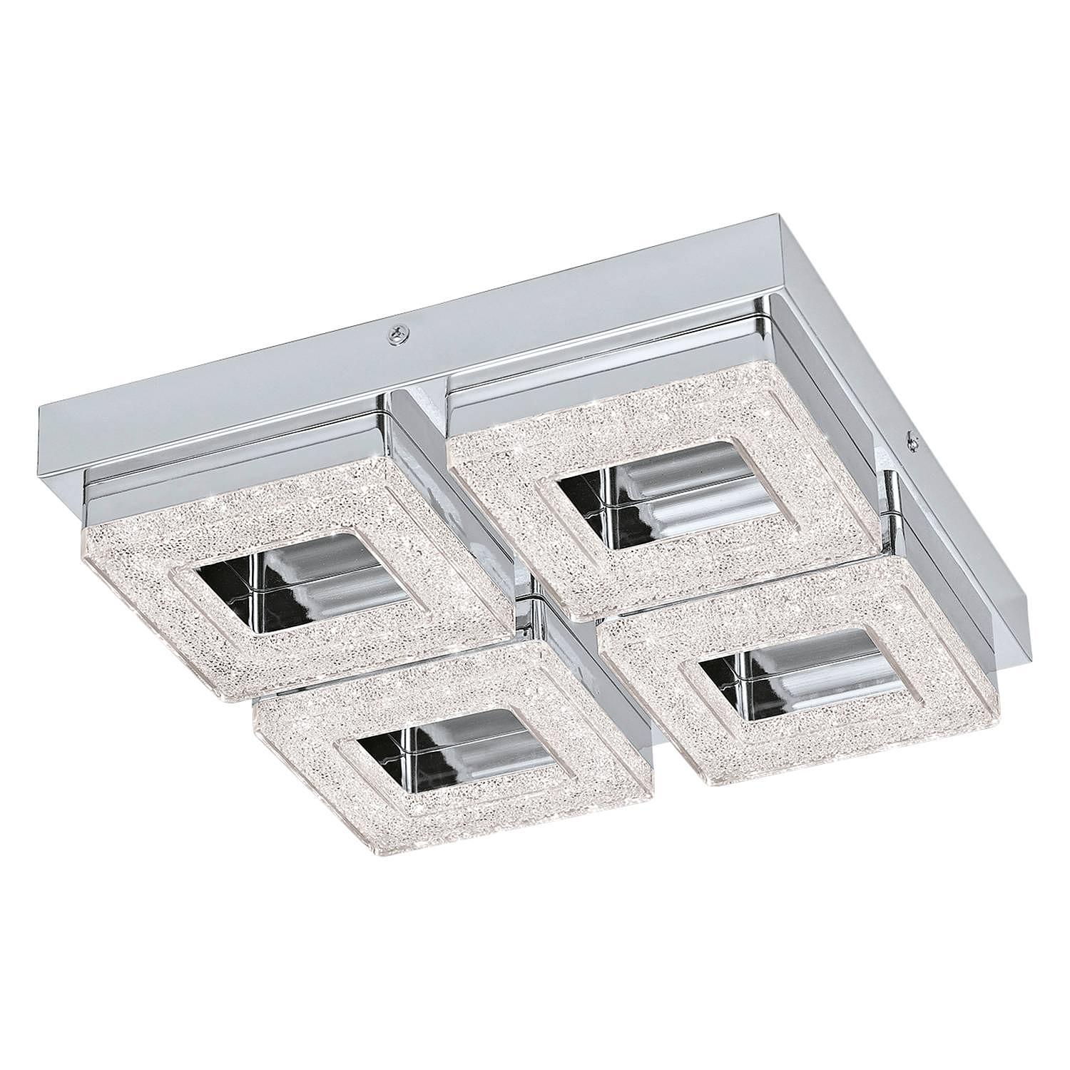 LED-Deckenleuchte Fradelo II Kristallglas Stahl 0