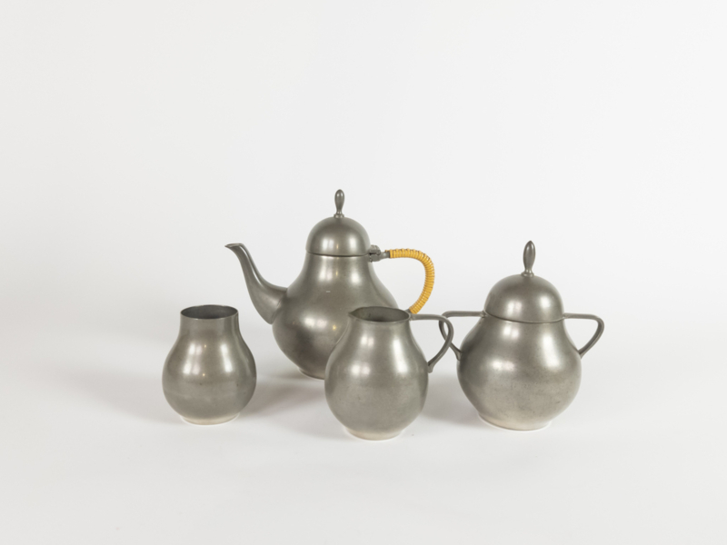 Vintage Set Geschirr Zinn Silber 1930er Jahre 1