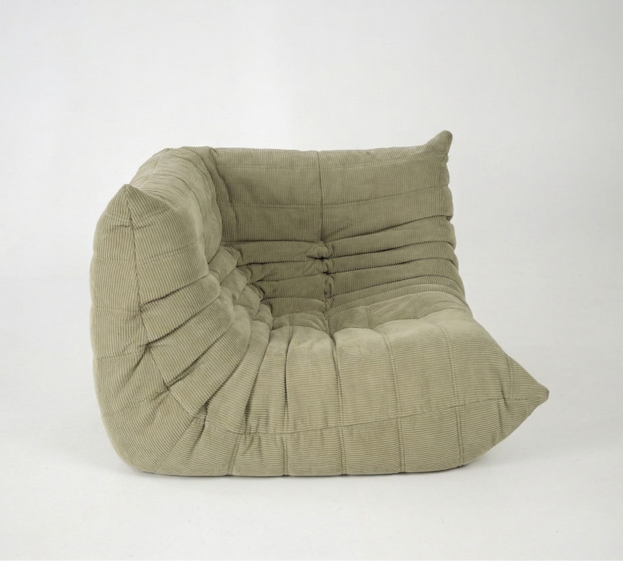 Togo Set lounge 5 pezzi velluto a coste corallo 1