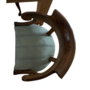 Stuhl Holz Textil Braun  3