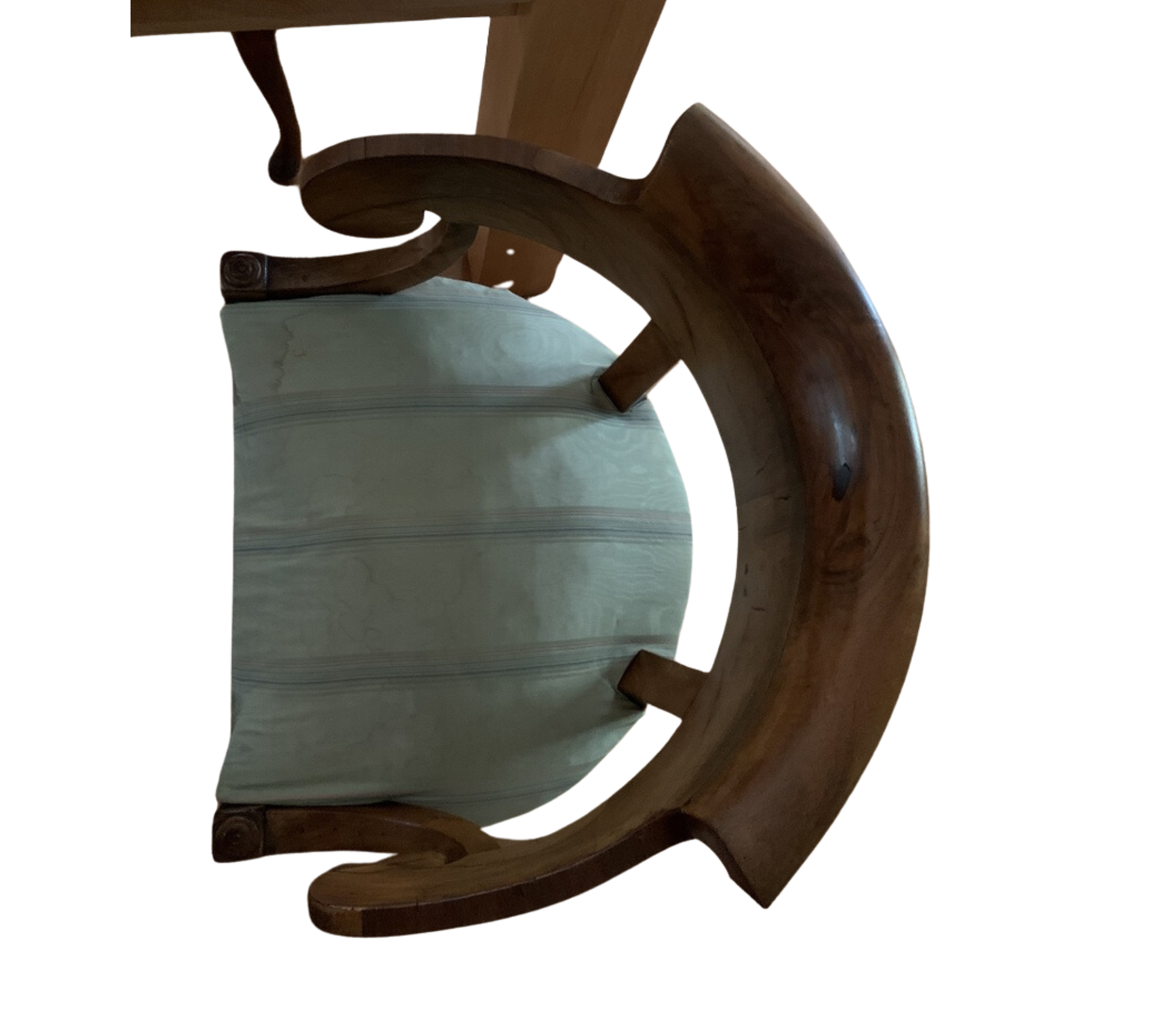 Stuhl Holz Textil Braun  3