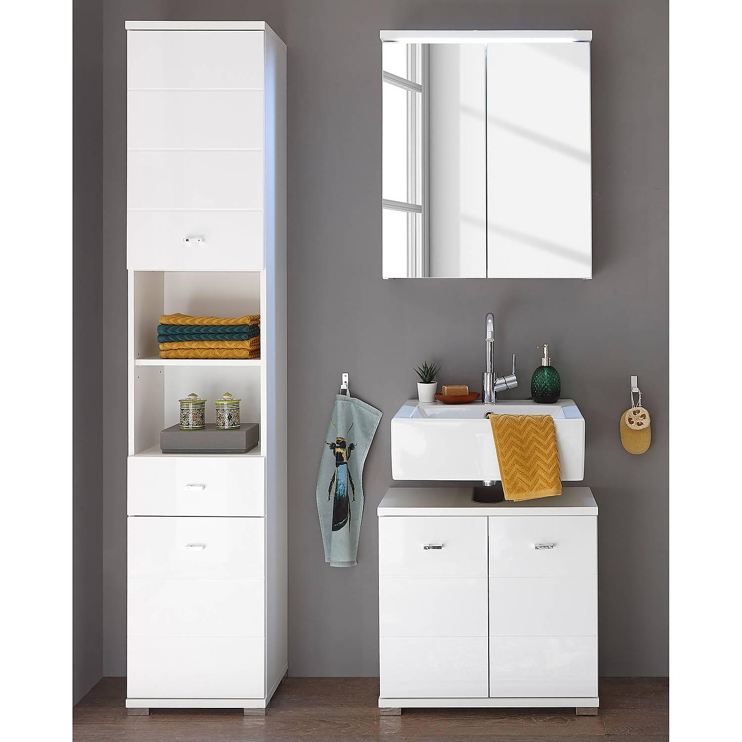 Washbasin cabinet white 2