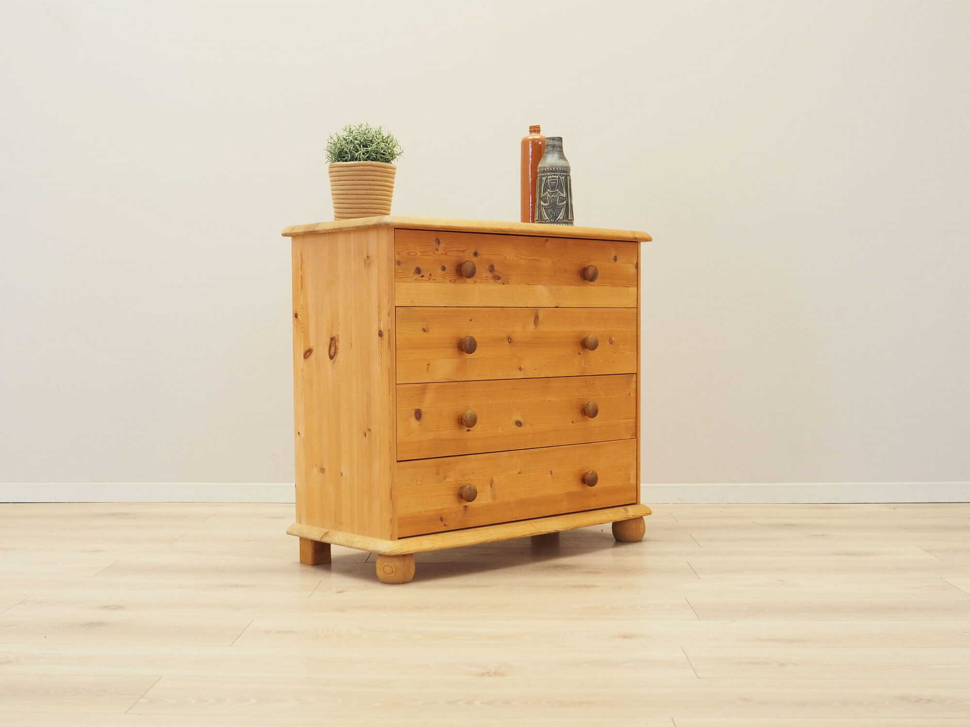 Chest of drawers Pine wood Brown 4