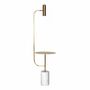 1-Flammige Stehleuchte Artemis Aluminium Stein Gold 0