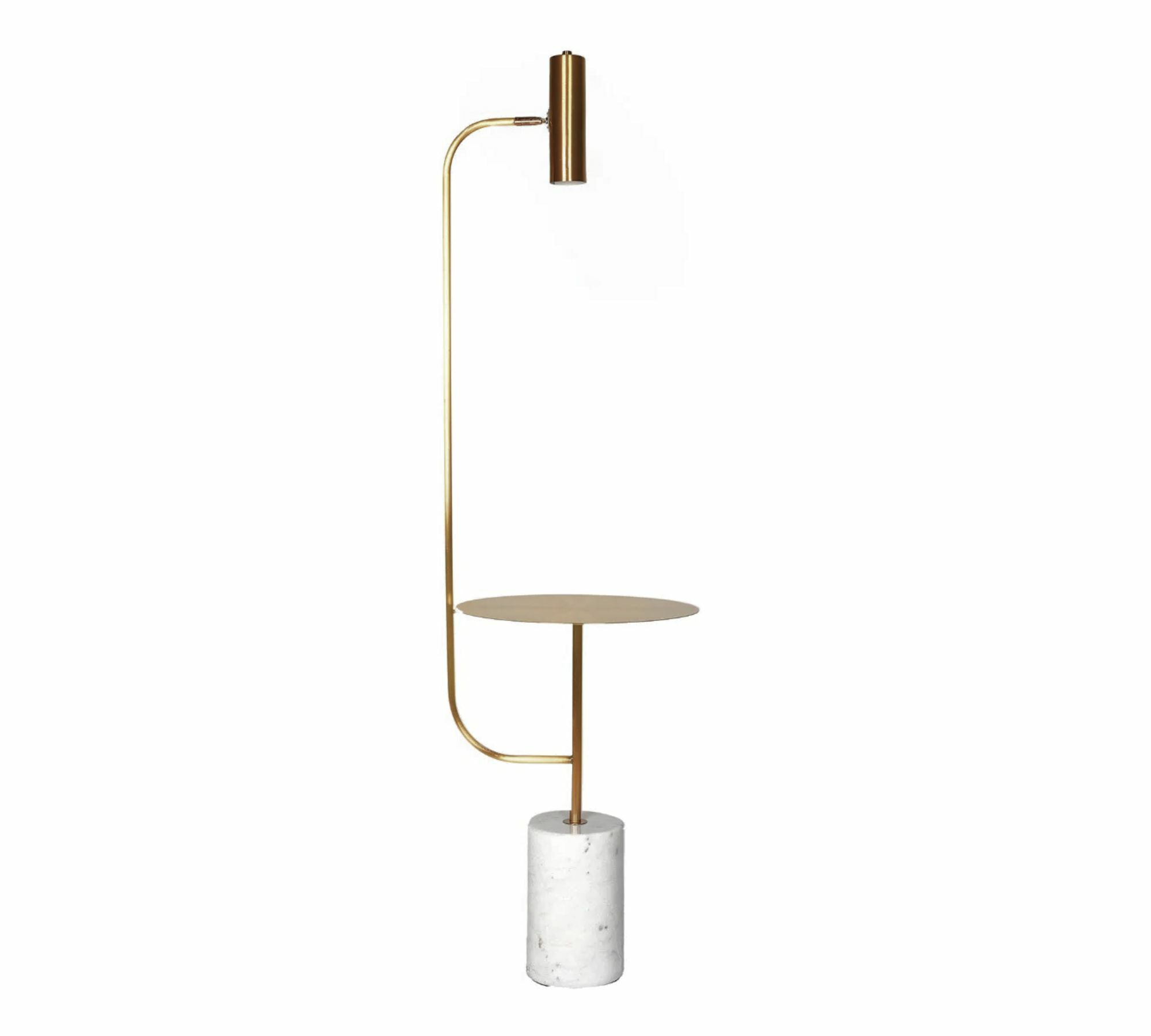 1-Flammige Stehleuchte Artemis Aluminium Stein Gold 0