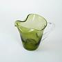 Glass bottle Olive green 1960s 6
