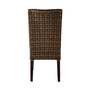 2x Esszimmerstuhl Kunstleder Rattan Braun 3