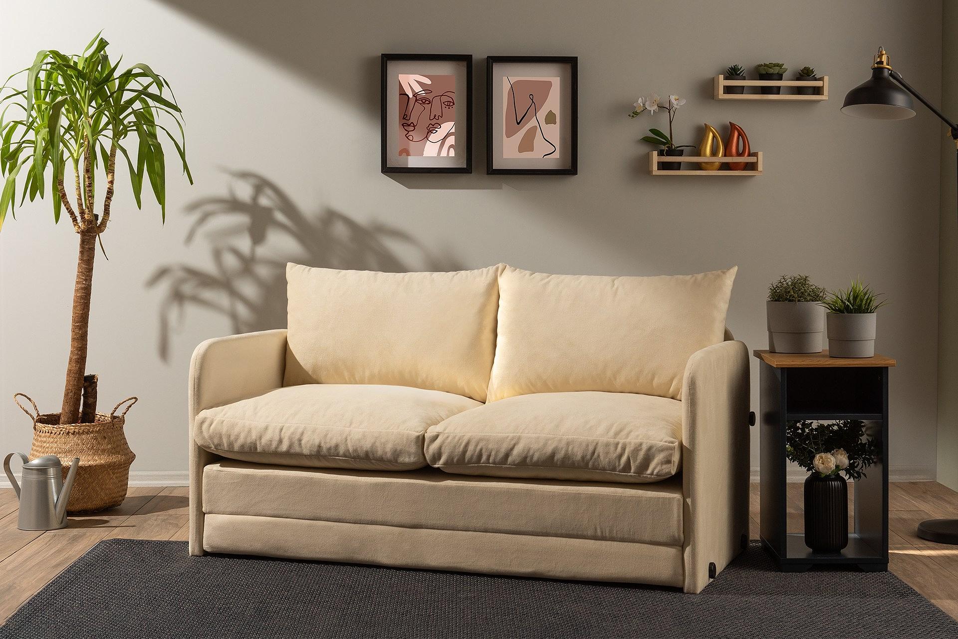 Saga Xl Schlafsofa 2-Sitzer Creme 2