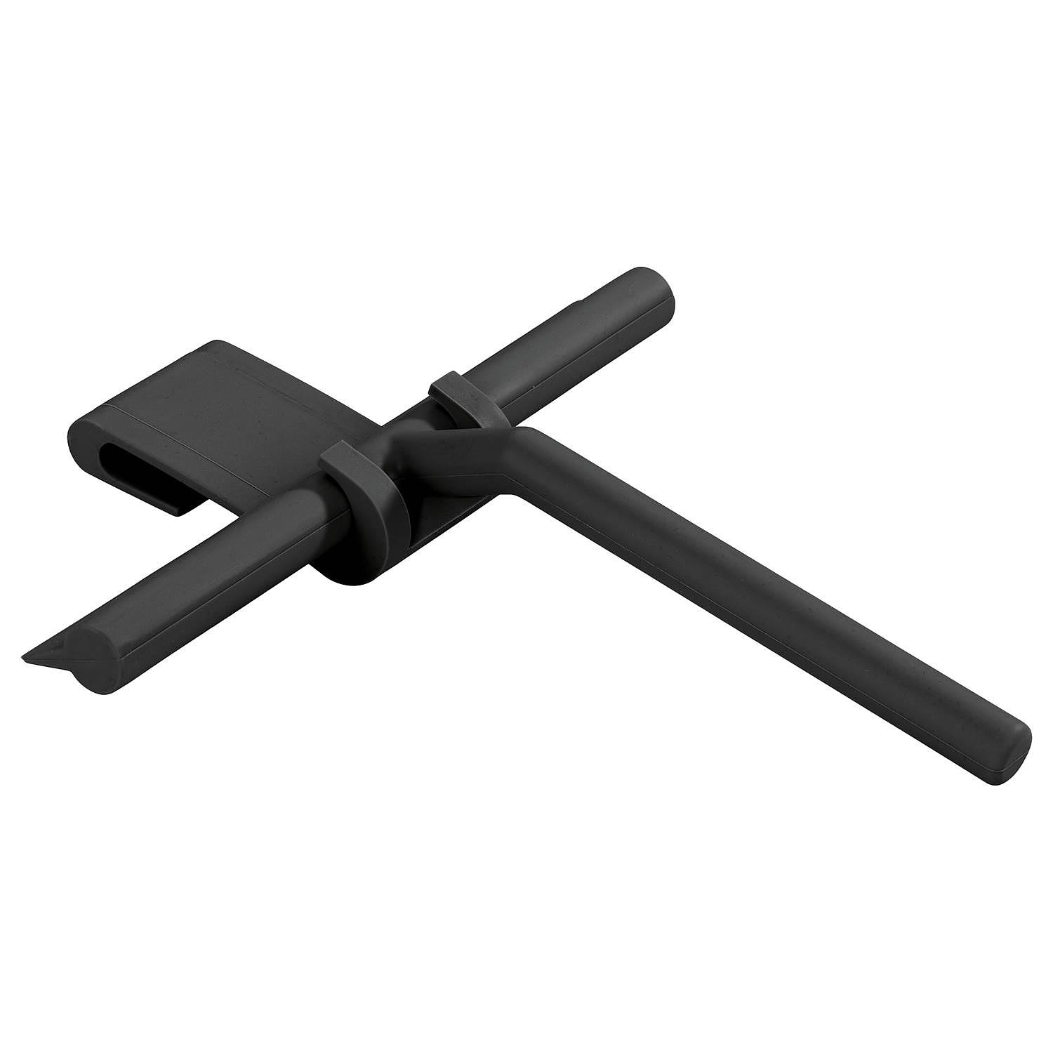 Badezimmerwischer Mola Edelstahl / Silikon Schwarz 0