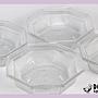 5x Vintage Art Deco Revival Schale Bleikristall 1960er Jahre 6