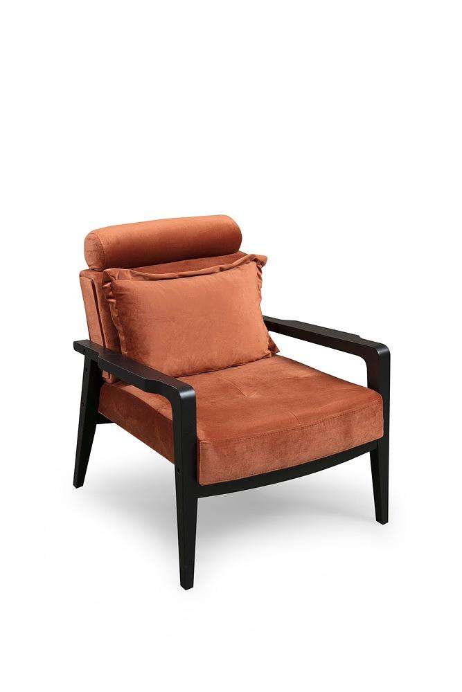 Apollo armchair cinnamon brown 2