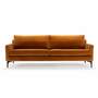 Astha Sofa 3-Sitzer Velours Matt Amber  0