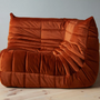 Togo Ecksofa Samt Bernstein-Orange 1