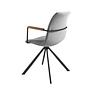 Dining chair with armrests Textile Grey 5