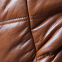 Divano Togo 2 posti pelle lucida marrone whisky 9