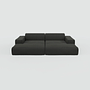 Pyllow Ecksofa Webstoff Anthrazit 2
