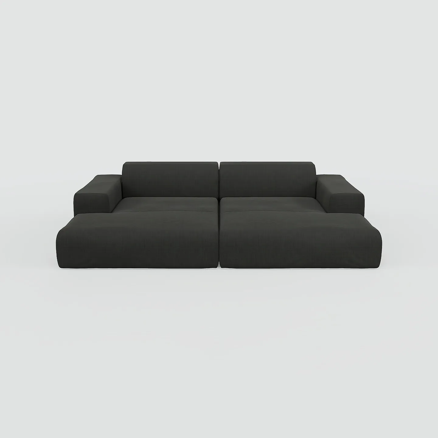 Pyllow Ecksofa Webstoff Anthrazit 2