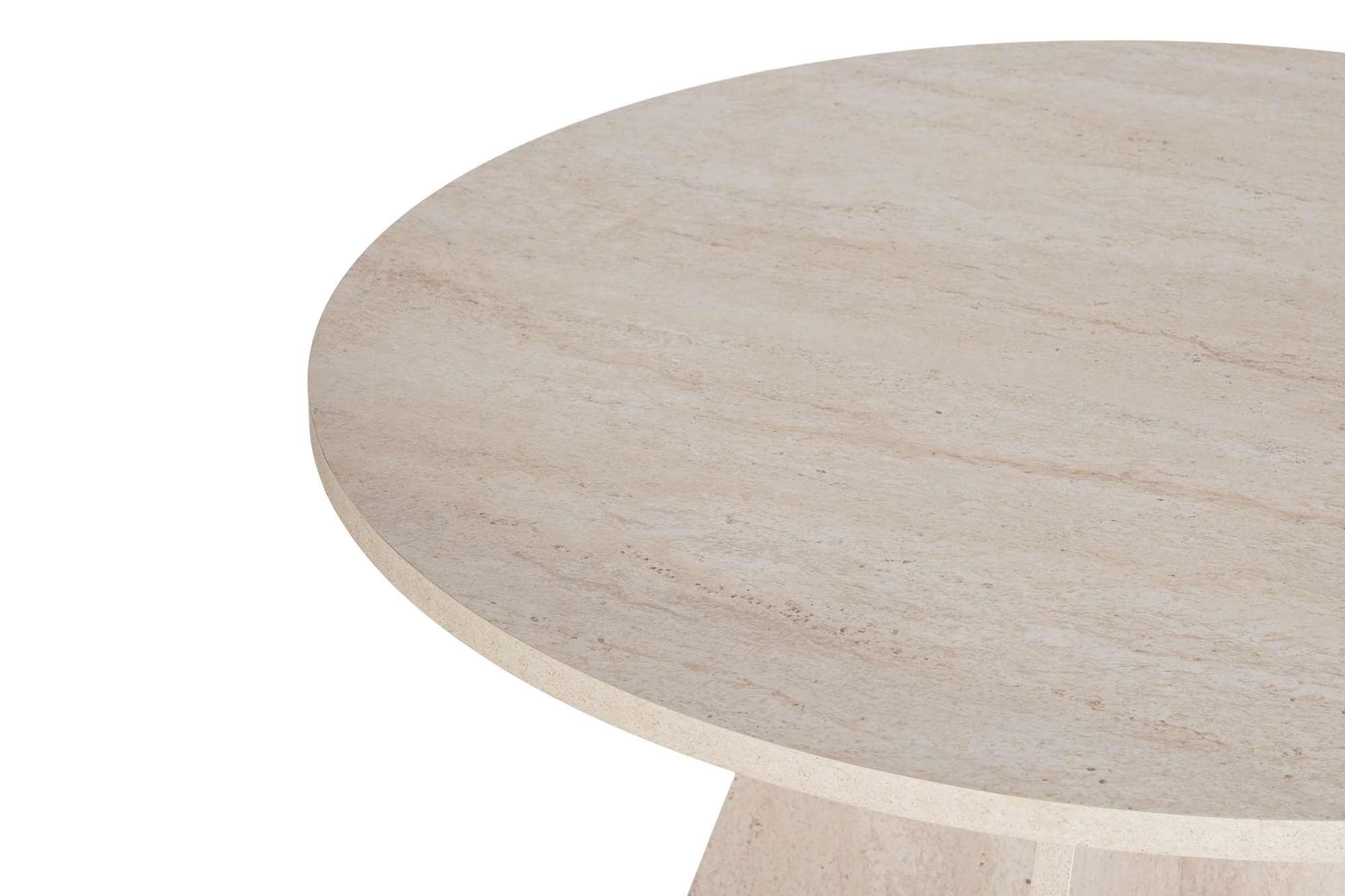 Virella Dining table Travertine Ø120 cm 5