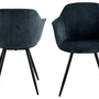 Alunda Chair Metal Velvet Dark Blue 3