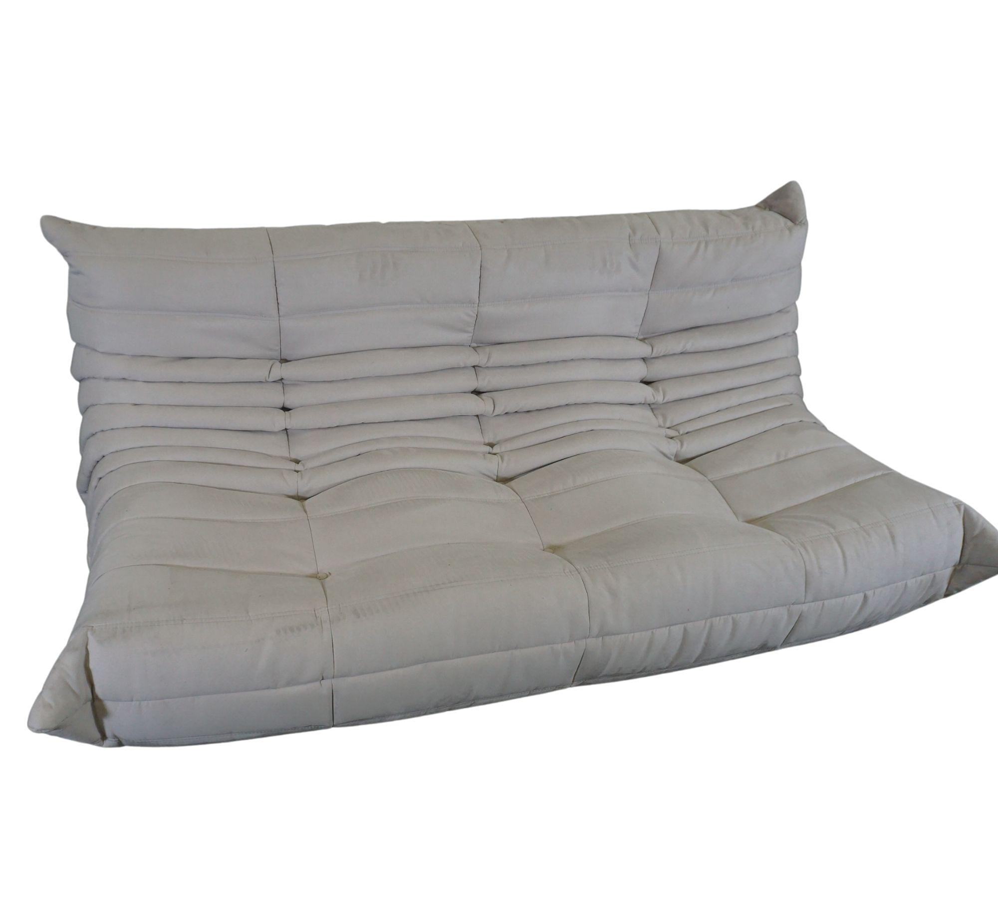 Togo Sofa 3-Sitzer Textil Hellgrau 3