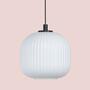 Pendant lamp frosted glass with textured surface 0