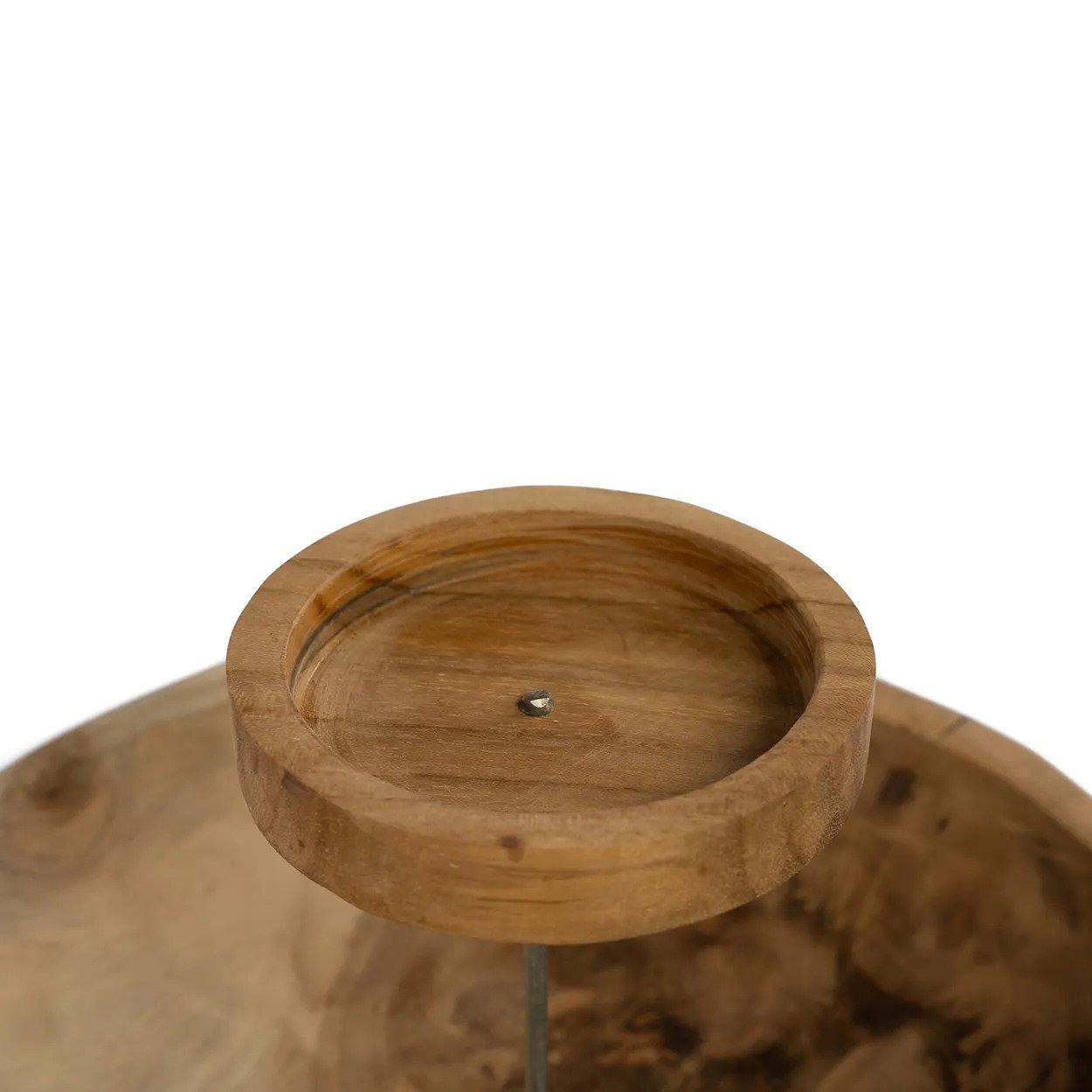 Plate Candle holder Wood 5