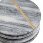 4x Kira Grey Marble Untersetzer
 1