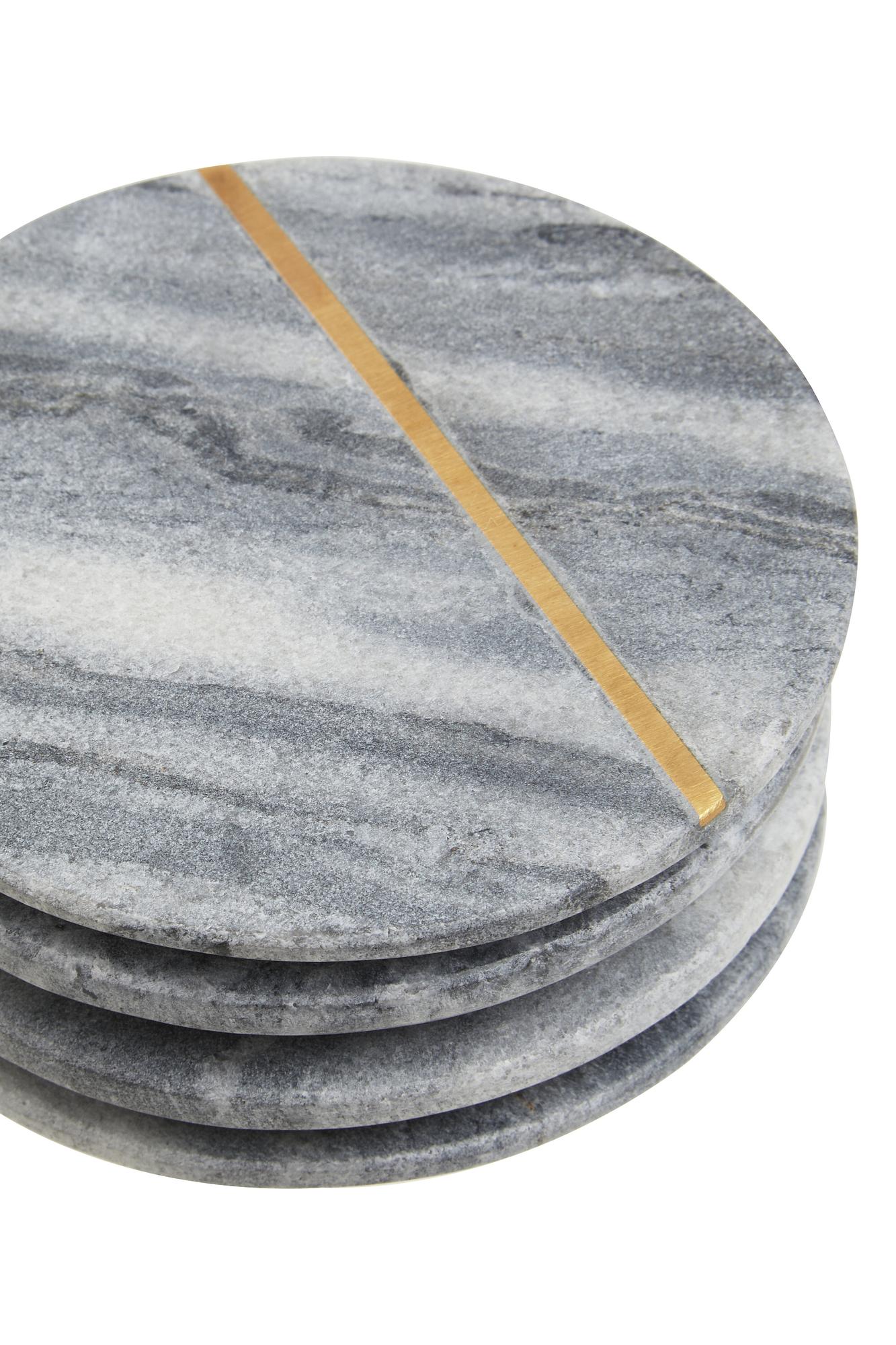 4x Kira Grey Marble Untersetzer
 1