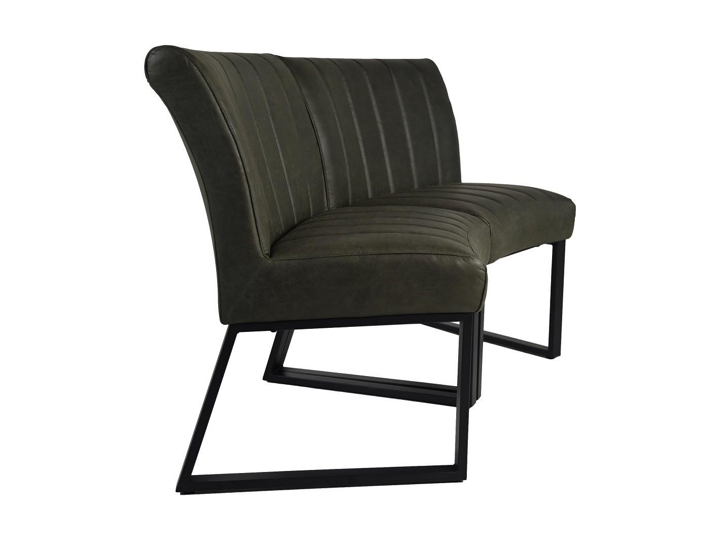 Texas Esszimmerbank Leder Metall 1