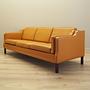 Sofa Leder Orange 1970er Jahre 2