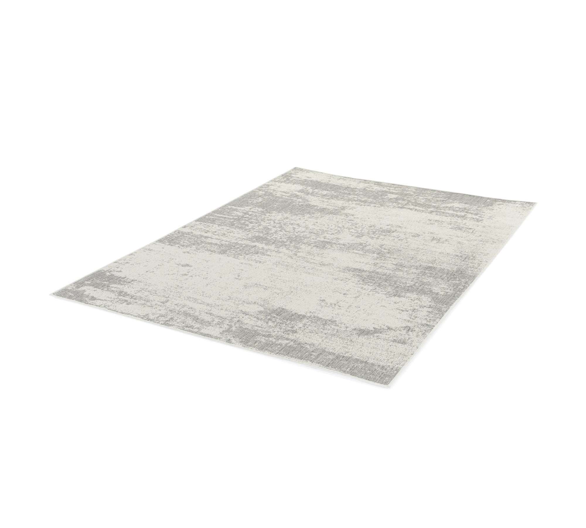 Outdoorteppich Textil Silber Grau 1