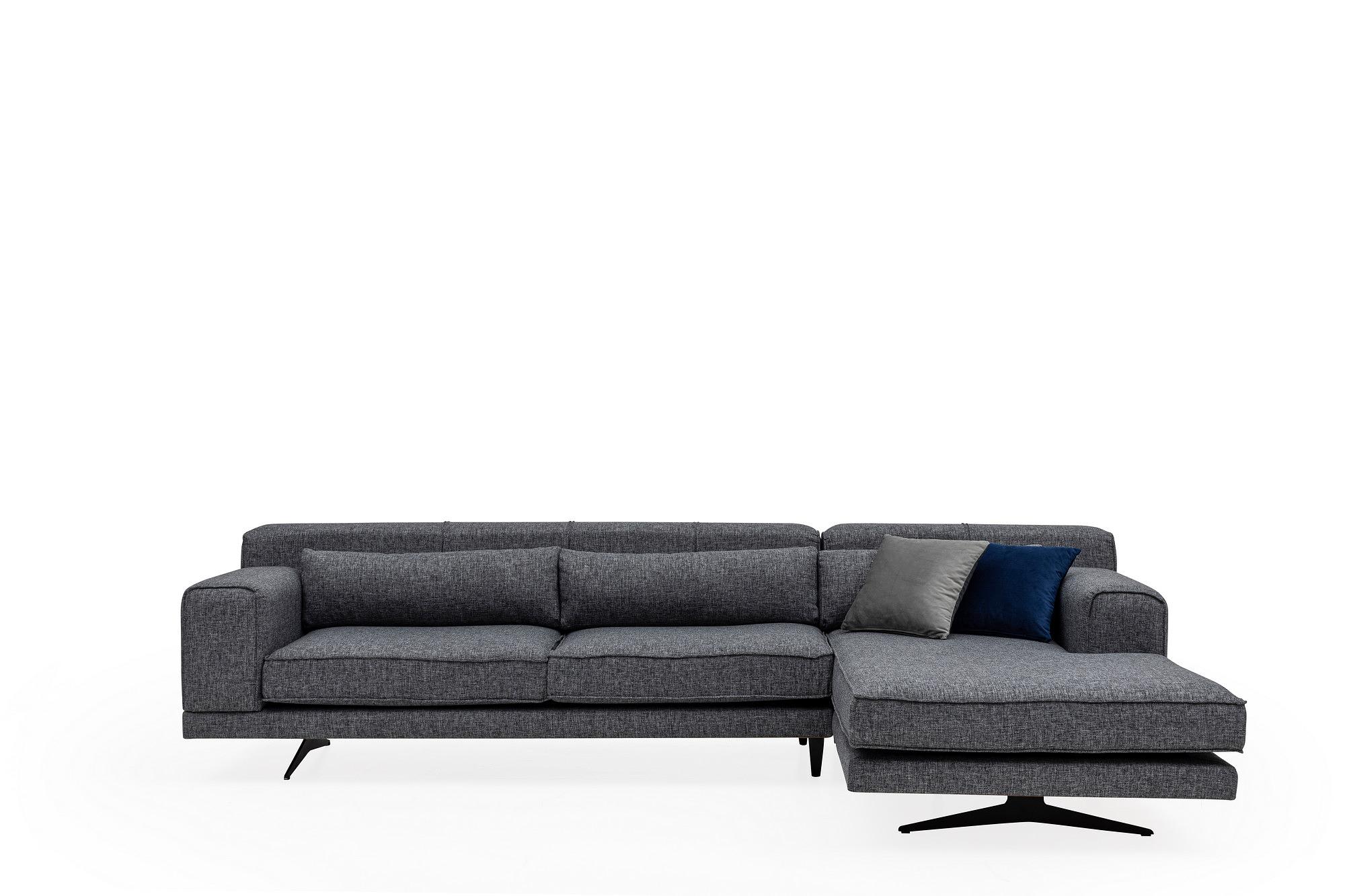 Jivago Ecksofa Rechts Grau 1