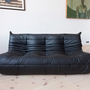 Togo Lounge Set 4-piece. Madras Leather Black 1