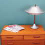 Vintage Tischlampe Metall Holz Mehrfarbig 1960er Jahre 1
