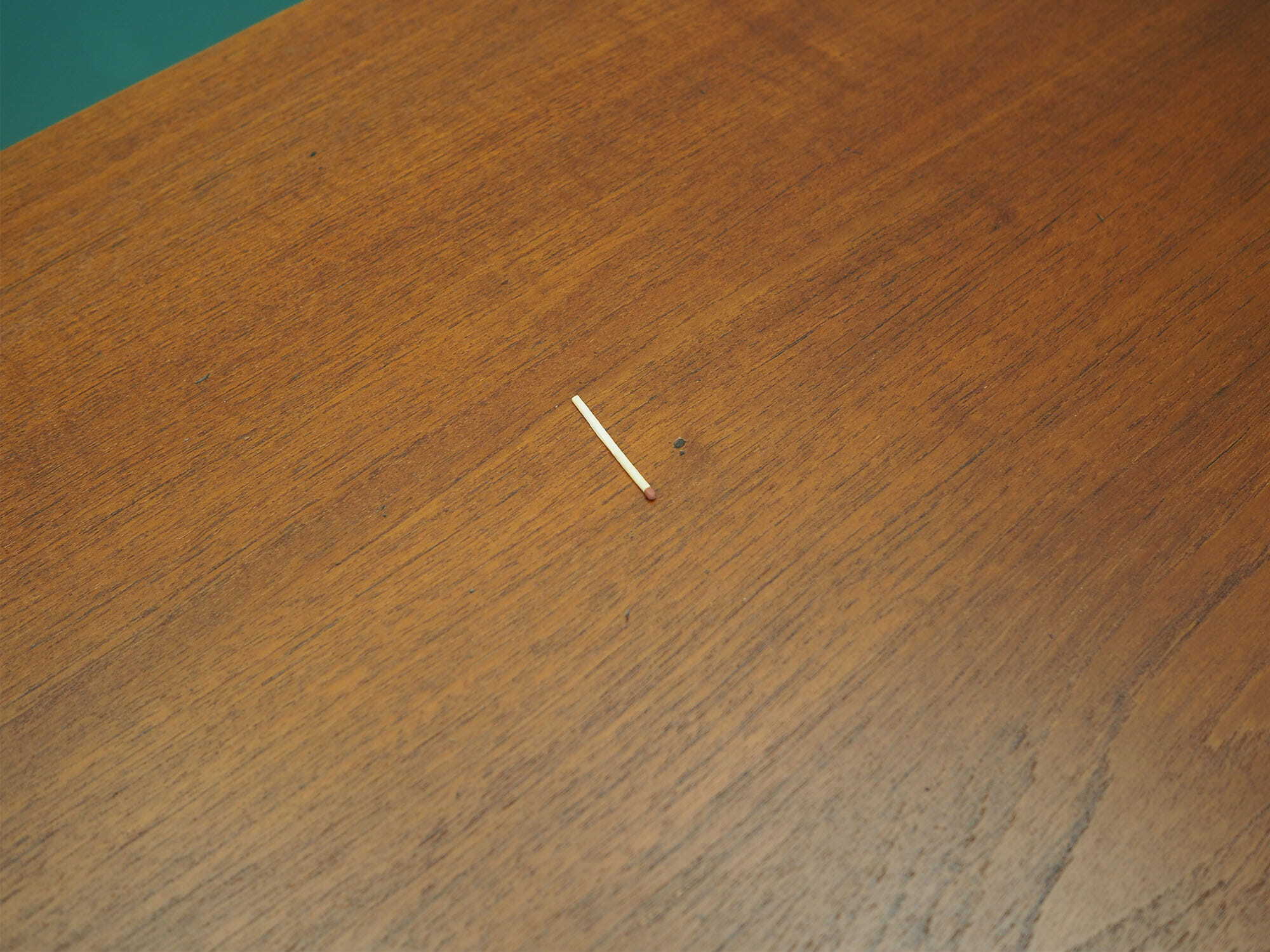 Vintage Schreibtisch Teakholz Braun 1970er Jahre 7