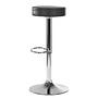 Bar stool Vincent Faux leather Black / Chrome 4