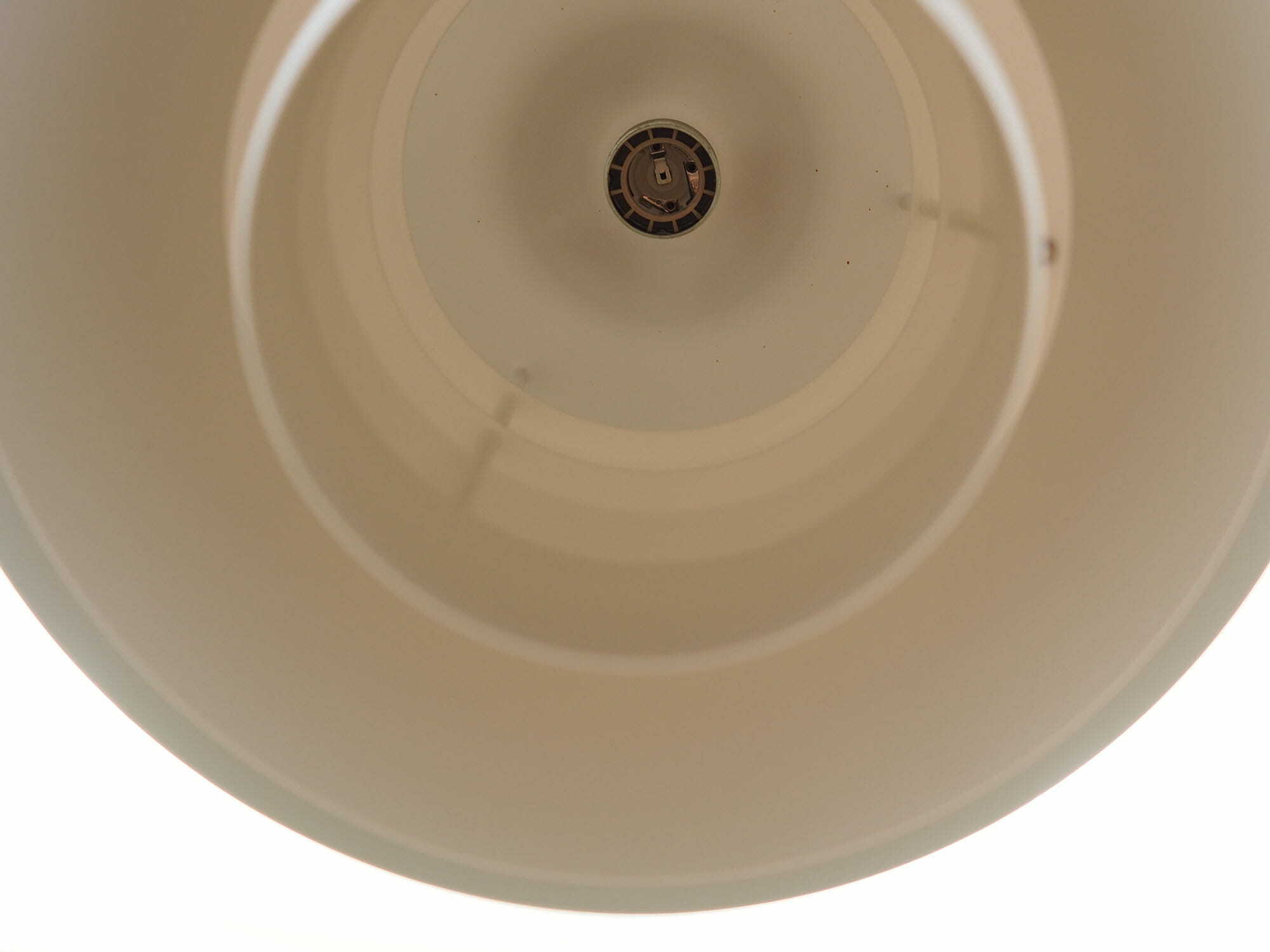 Vintage pendant lamp metal white 1970s 8