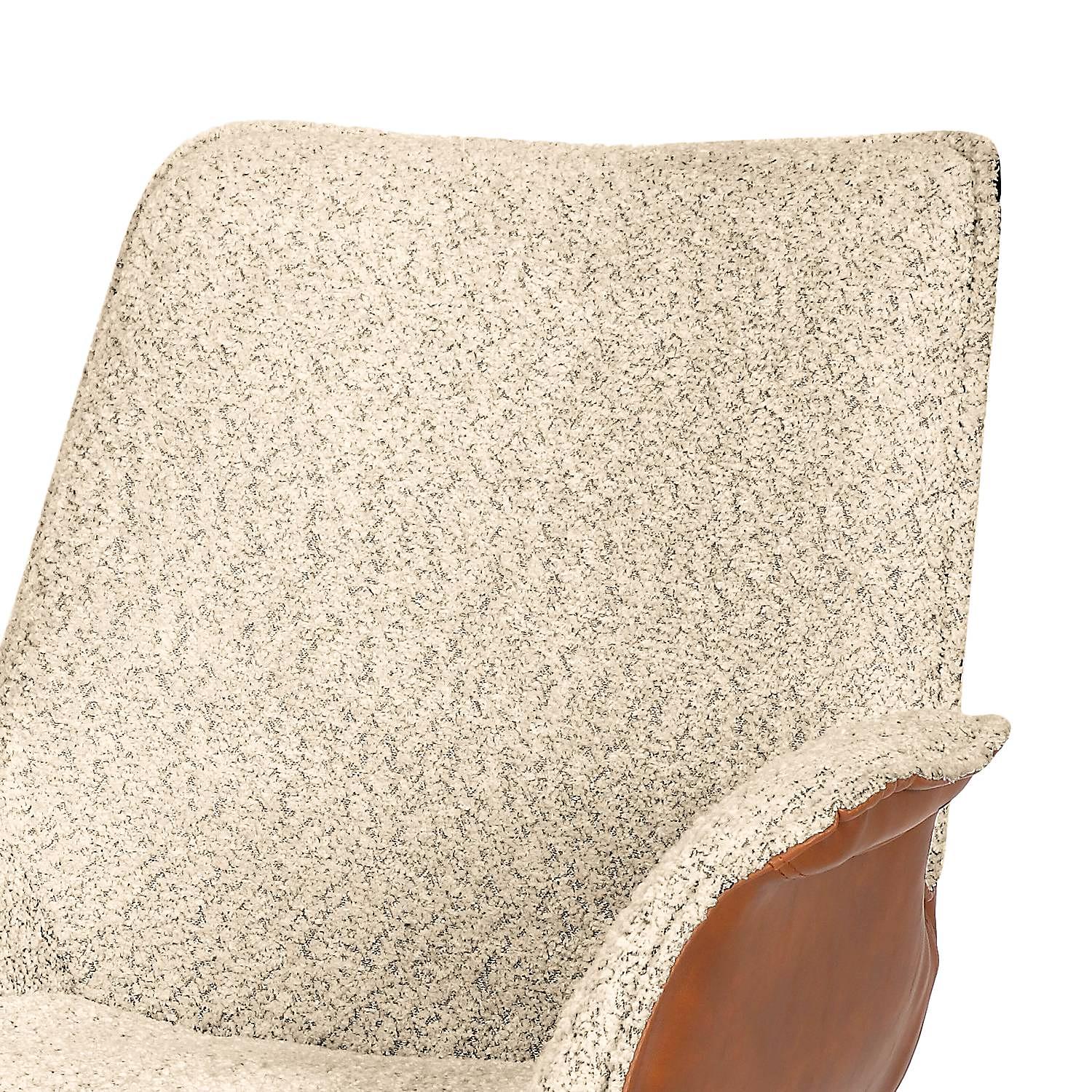 Upholstered Chair Throne White Brown 4