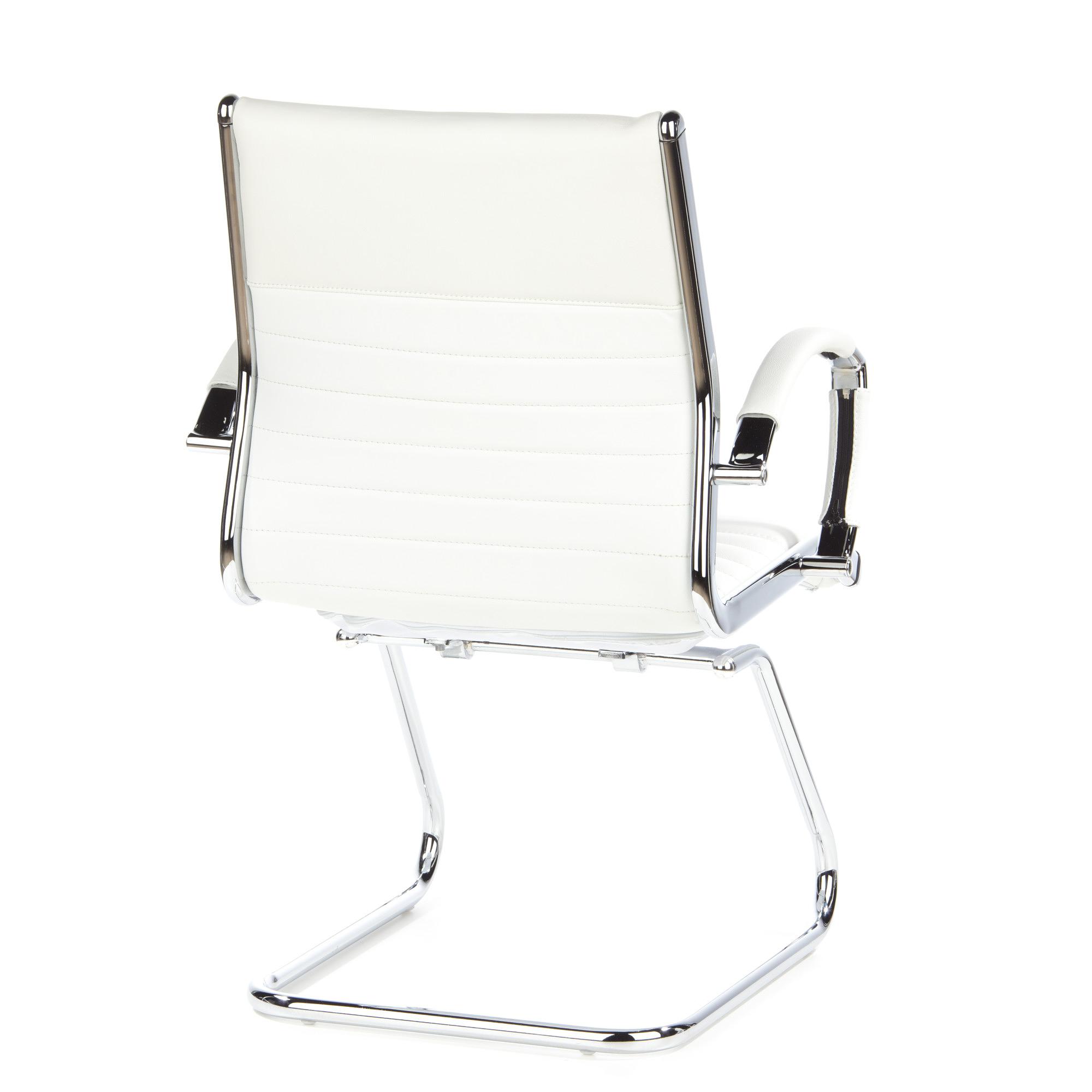 PARMA V Chair Cantilever Leather White 5