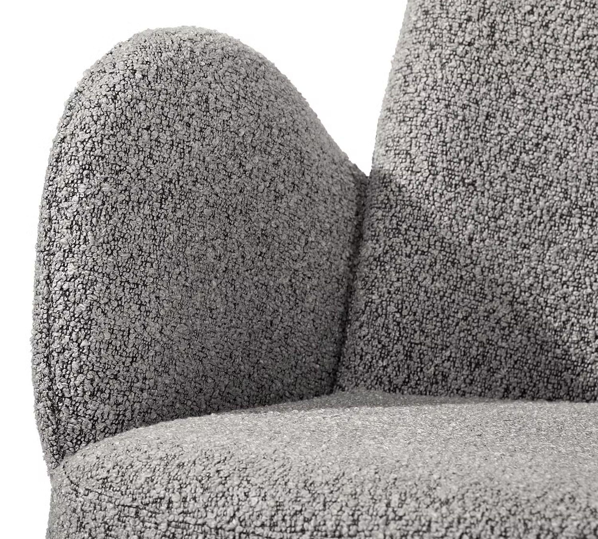 Polsterstuhl Textil Grau 5