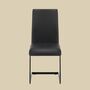 2x Cantilever Chairs Faux Leather Black 1