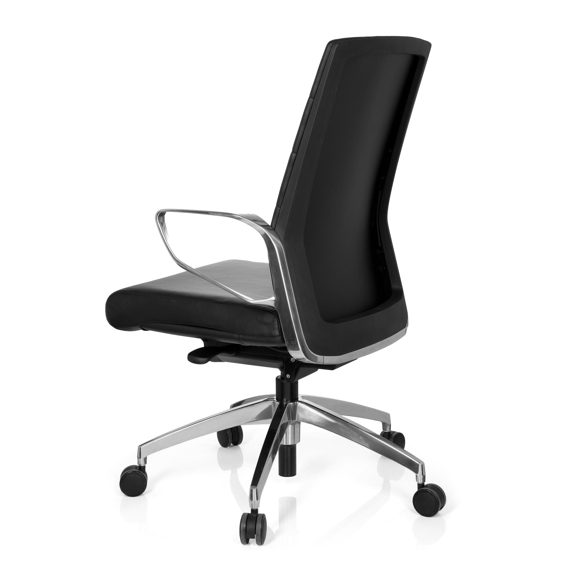 PROVIDER Office chair Swiveling with castors Faux leather Black 8
